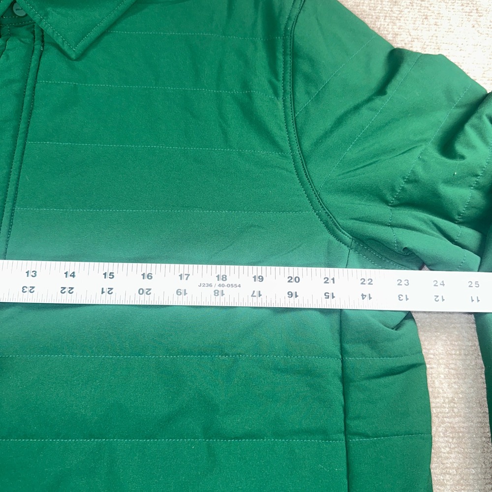 RLX Ralph Lauren Mens Quilted Shirt Jacket Green Snap Zip Front Golf Large NWT - Picture 5 of 11